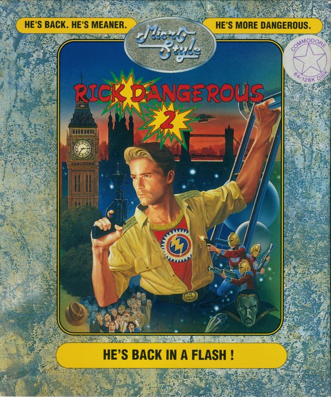 Rick Dangerous [Kixx] box art for Commodore 64